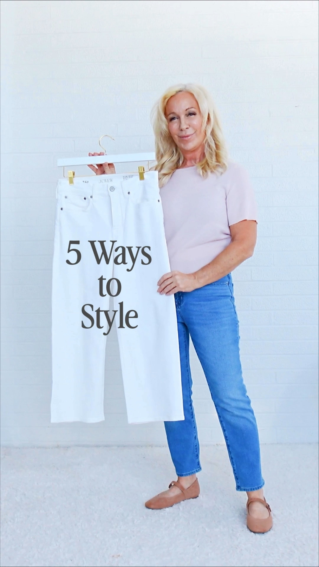 5 Ways to Style White Crop Jeans for Spring Fashion. Which outfit is your favorite: 1 2 3 4 or 5? VOTE BELOW!

🤍White crop jeans might be the most versatile piece in your spring 5 wardrobe.

Here are 5 easy outfits for women 45+:
1️⃣Neutral blazer + column look
2️⃣No-tuck nautical blouse
3️⃣Neutral sweater tee + ballet flats
4️⃣Pink sweater tee + pearls
5️⃣Denim jacket casual style

Five outfits. One pair of jeans. Endless spring style.



🌸Midlife It Girl Energy,
Valarie

#LTKSpringSale #LTKOver40 #LTKPetite