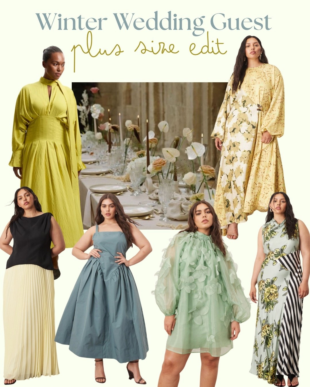 Winter Wedding Guest - Light & Bright 🍋‍🟩💡 🍋

Plus size winter wedding guest dress inspiration 

#LTKplussize #LTKwedding #LTKuk