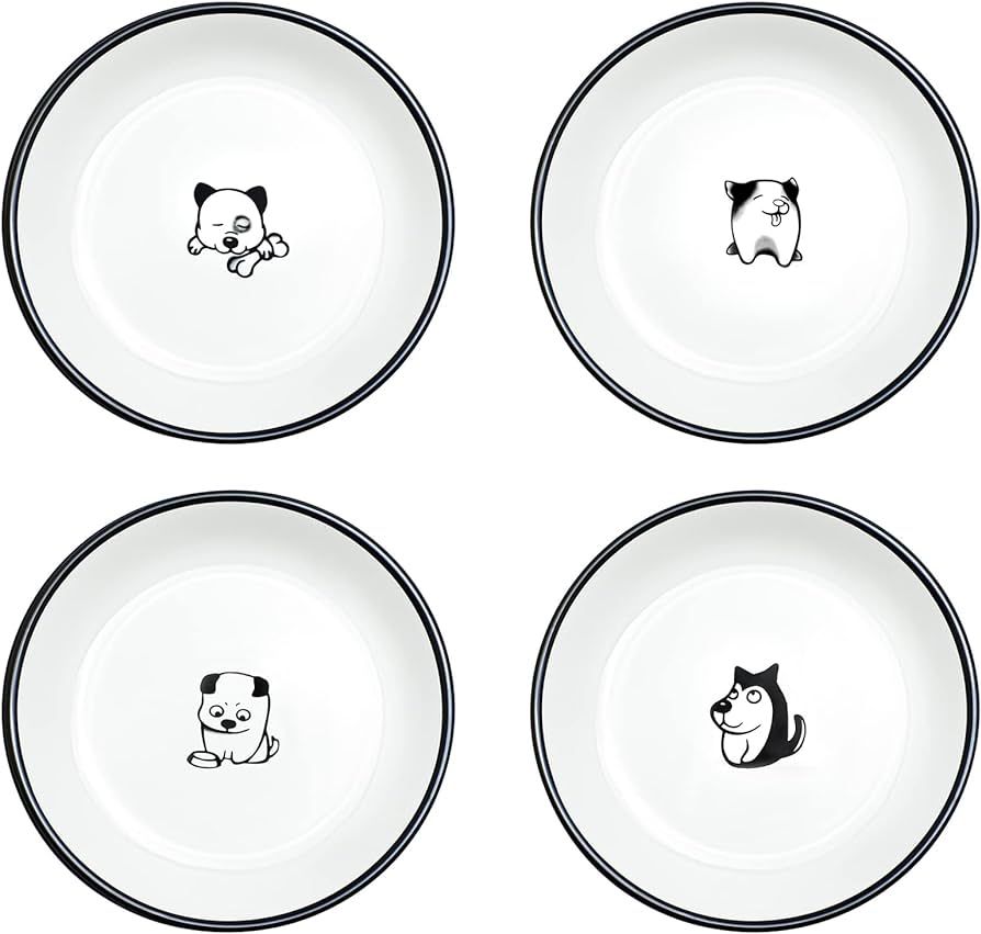 SOCOSY Cute Cartoon Dog Ceramic Seasoning Dishes Sauce Dish Sushi Dipping Bowl Appetizer Plates T... | Amazon (US)