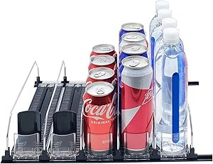 NagTour Drink Organizer for Fridge - Soda Dispenser Display with Smooth and Fast Pusher Glide - W... | Amazon (US)