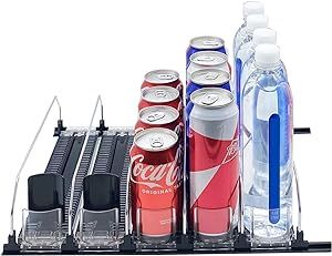 NagTour Drink Organizer for Fridge - Soda Dispenser Display with Smooth and Fast Pusher Glide - W... | Amazon (US)