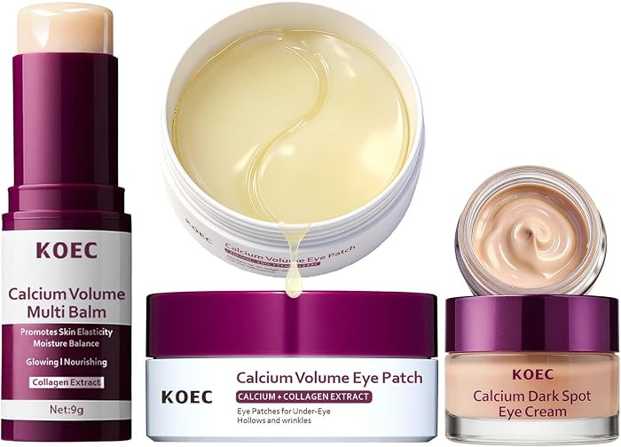 Calcium Volume Multi Balm Stick + Under Eye patch 60ea + Calcium Eye Cream, Collagen Boosting, Wr... | Amazon (US)