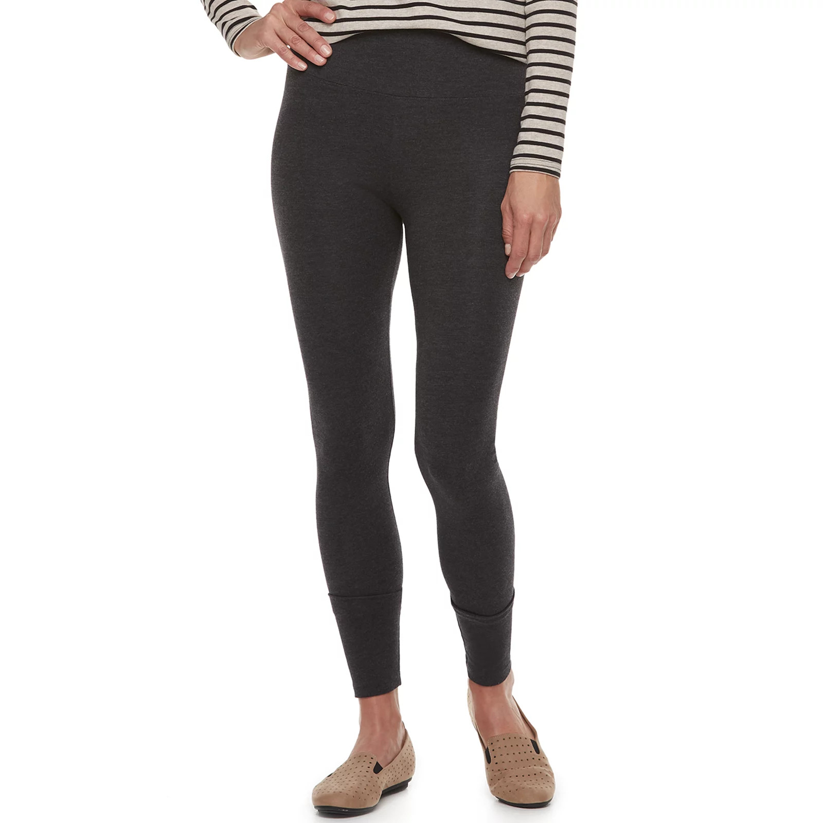 Women's Croft & Barrow Tummy Control Pull-On Leggings, Size: Small, Dark Grey | Kohl's