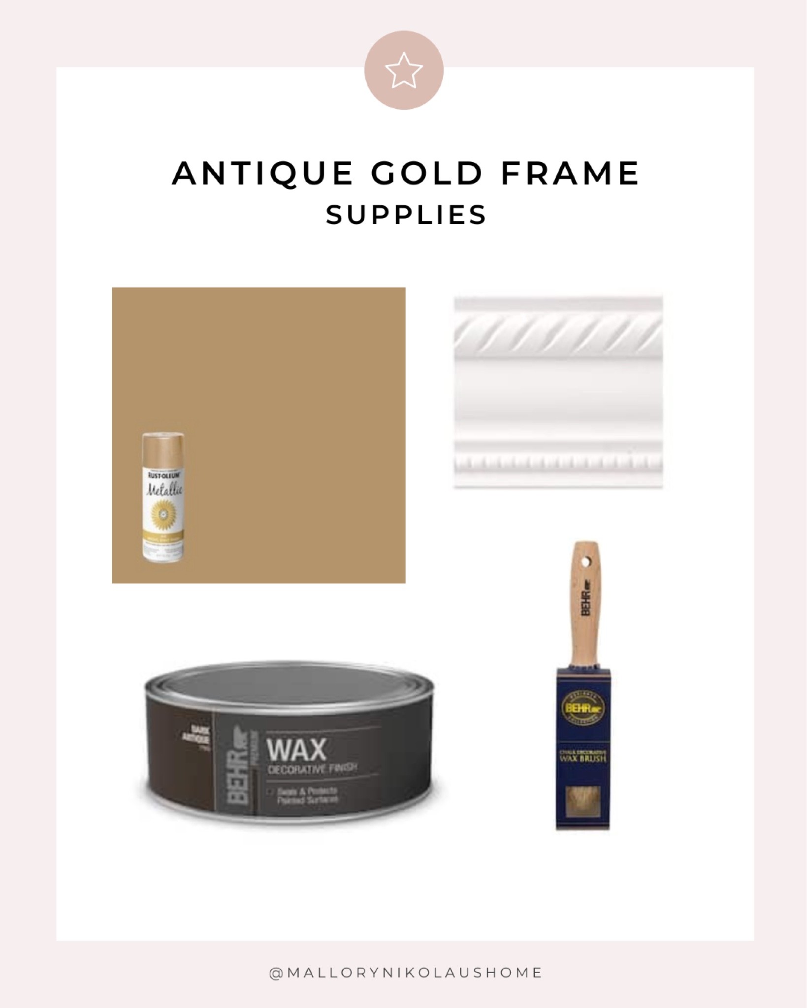 DIY antique gold frame supplies 

#LTKhome