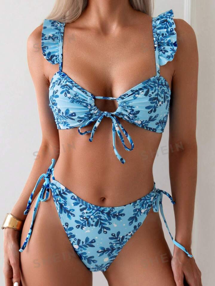 SHEIN Swim Vcay Women Print Bikini Set For Holiday, Random Print | SHEIN