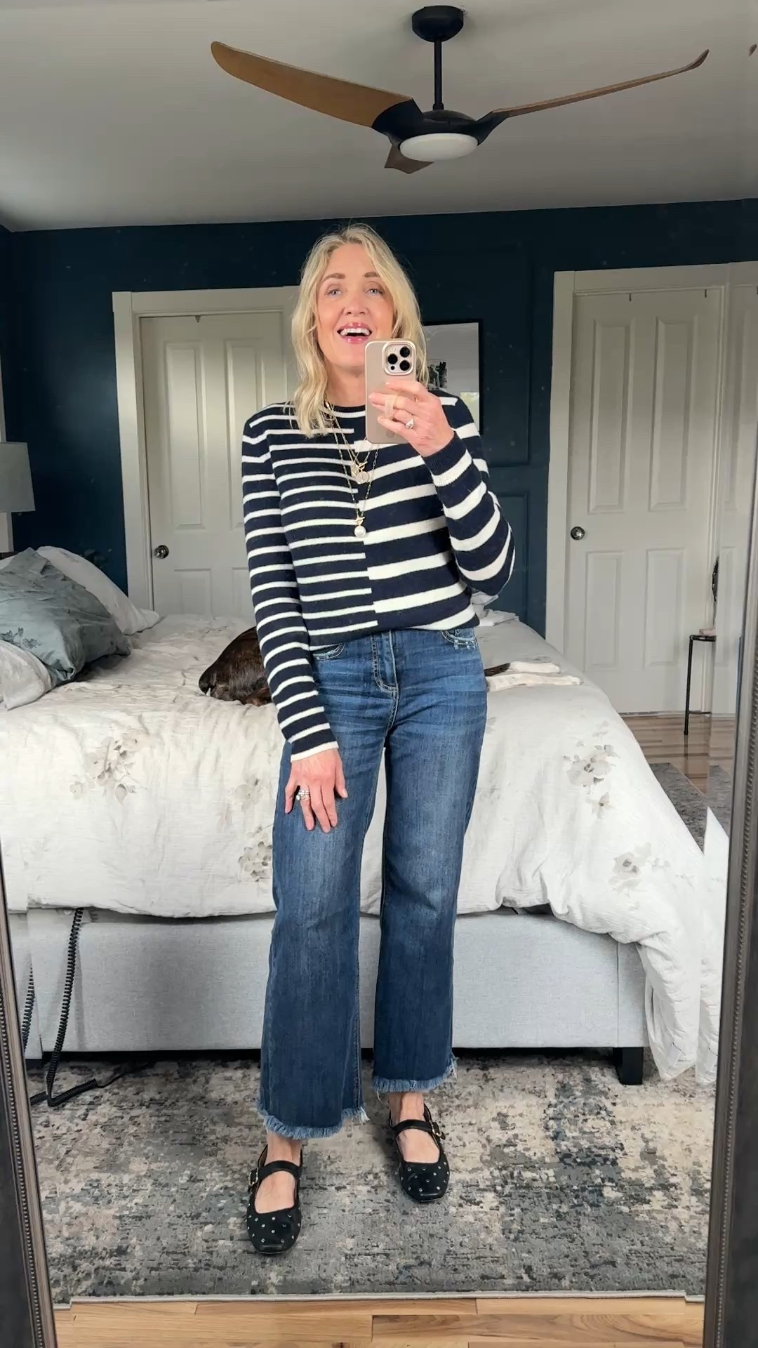 Everyday fall outfit idea.
Banana Republic striped sweater XS
NYDJ wide leg denim 00
Melinda Maria necklaces


#LTKOver40 #LTKSeasonal #LTKFindsUnder100