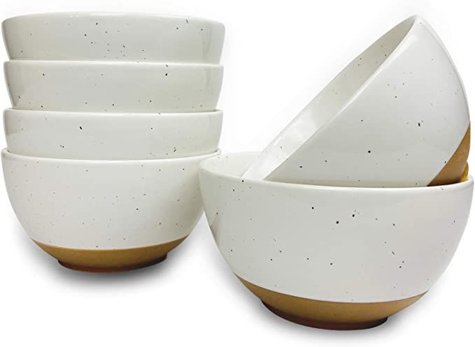 Mora Ceramic Small Dessert Bowls - 16oz, Set of 6 - Microwave, Oven and Dishwasher Safe, For Rice... | Amazon (US)