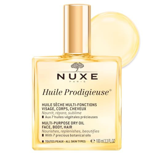 NUXE Huile Prodigieuse Multi-Purpose Dry Oil with 7 Botanical Oils for Radiant Glow and Hydration for Face, Body & Hair, 3.3 Fl Oz | Amazon (US)