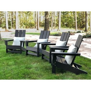 Hawkesbury Recycled Plastic Modern Adirondack Chairs (Set of 4) by Havenside Home | Bed Bath & Beyond