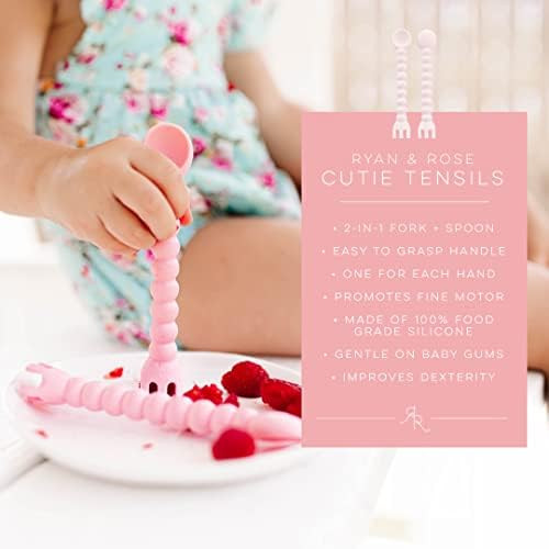 Ryan & Rose Cutie Tensils Baby Spoon and Fork [2 Pack] (Ballet) | Amazon (US)