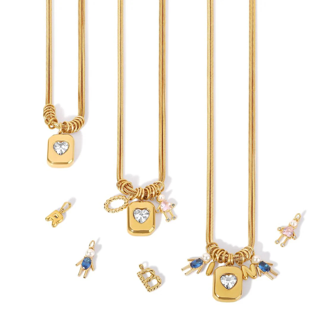 The Personalized Heart Charm Necklace | Hannah B. Jewelry