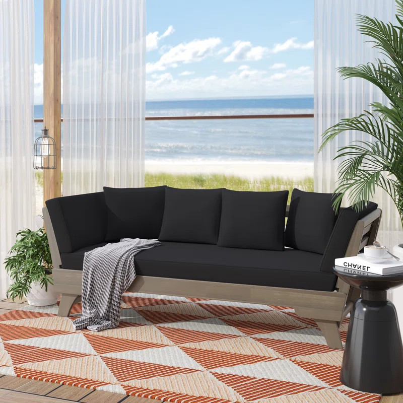 Roni 65.5'' Wide Outdoor Patio Daybed with Cushions | Wayfair North America
