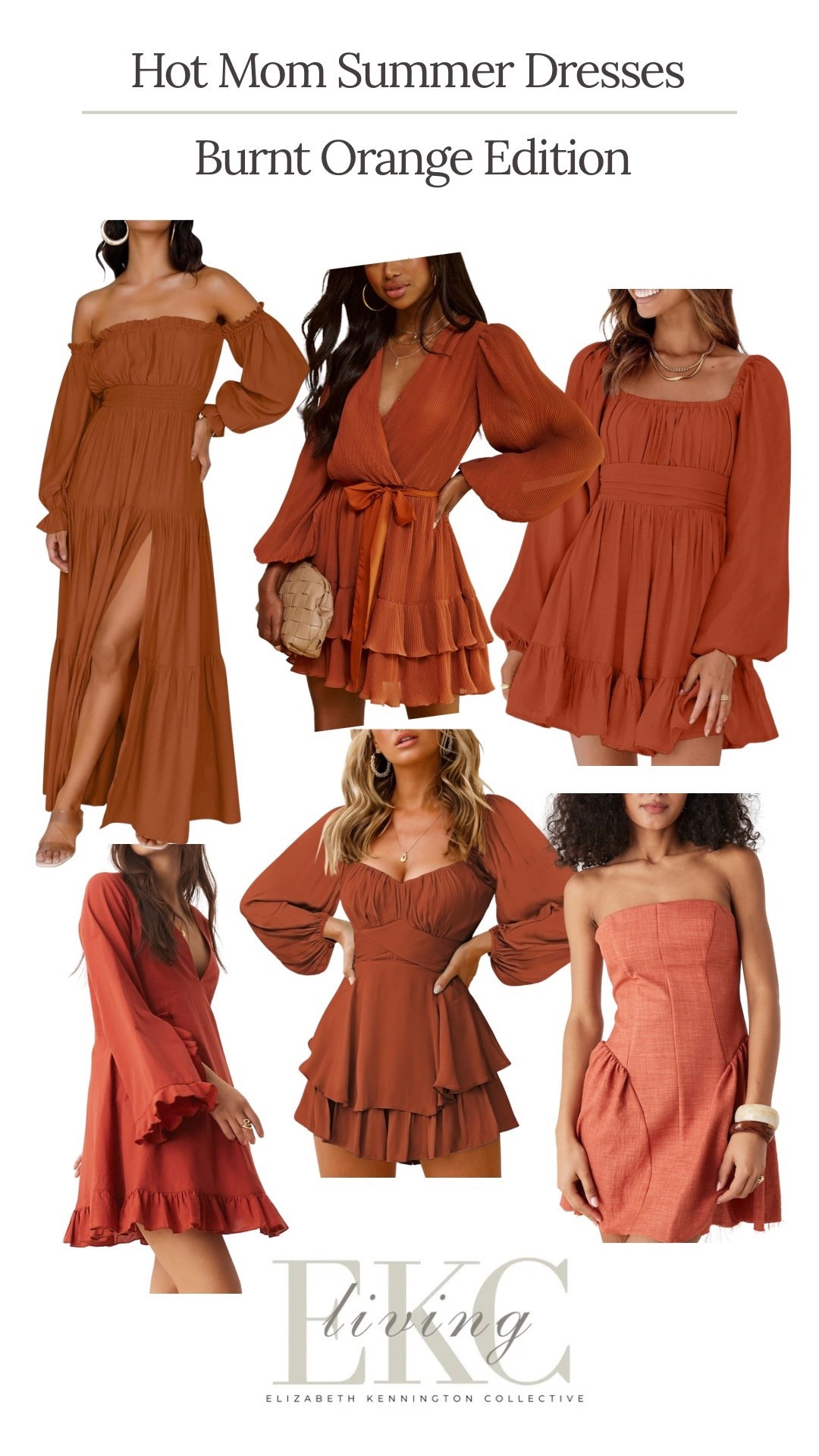 Hot Mom Summer Dresses | Burnt Orange Edition 

#LTKFindsUnder100 #LTKSeasonal #LTKPetite