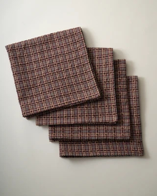 Brunette Dobby Plaid Napkin Set of 4 | Magnolia