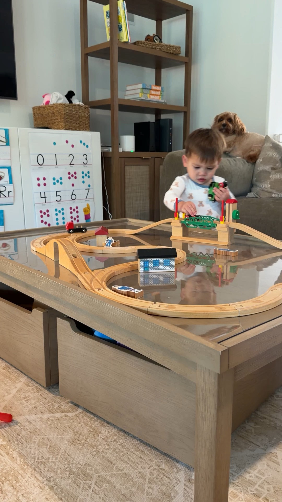 Love this pottery barn, kids train table for the playroom! It even has two drawers on wheels for storage underneath which is so smart

#LTKKids #LTKBaby #LTKHome