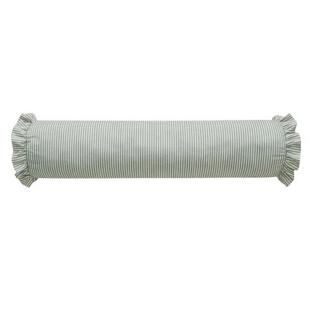 Home Decor Collection Striped Bolster Decorative Pillow, 8" x 20", Green | Walmart (US)