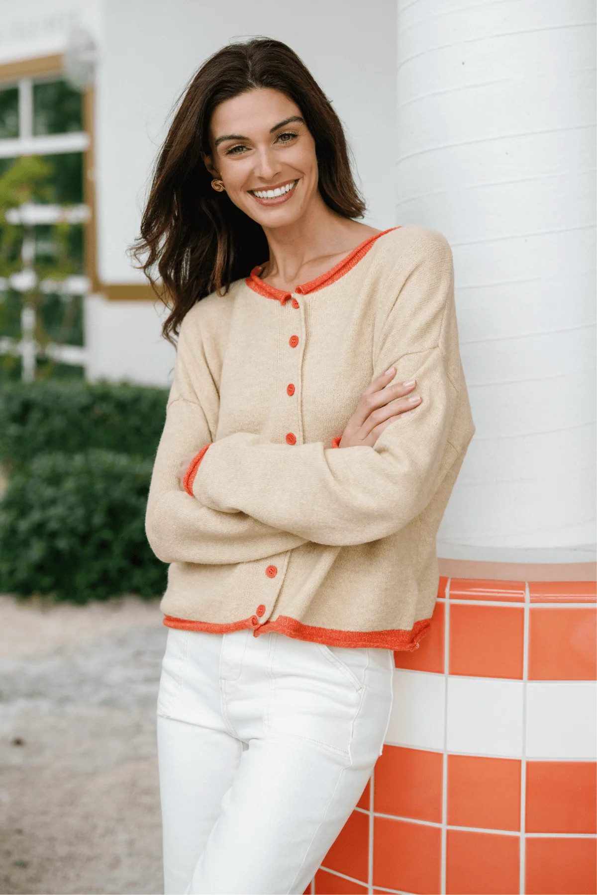 By Together Contrast Trim Cardigan | Social Threads