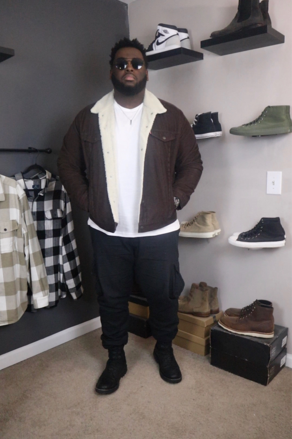 Sherpa-lined corduroy outfit for a casual date for Valentine’s Day.

#LTKmens