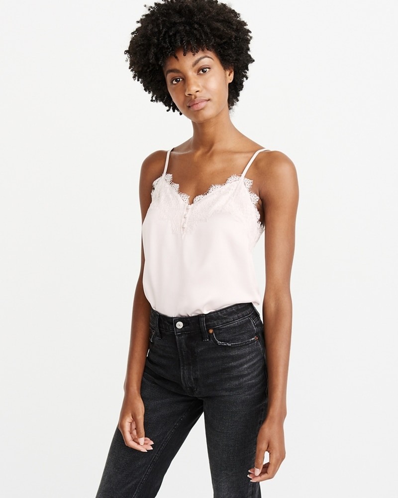 Lace-Trim Cami | Abercrombie & Fitch US & UK
