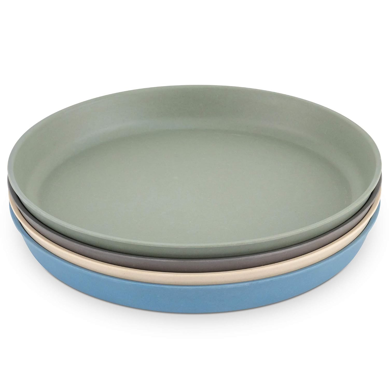 WeeSprout Bamboo Toddler Plates - 4 pc Set (8” x 8” x 1”), Best Organic Dinnerware Plate Pa... | Amazon (US)