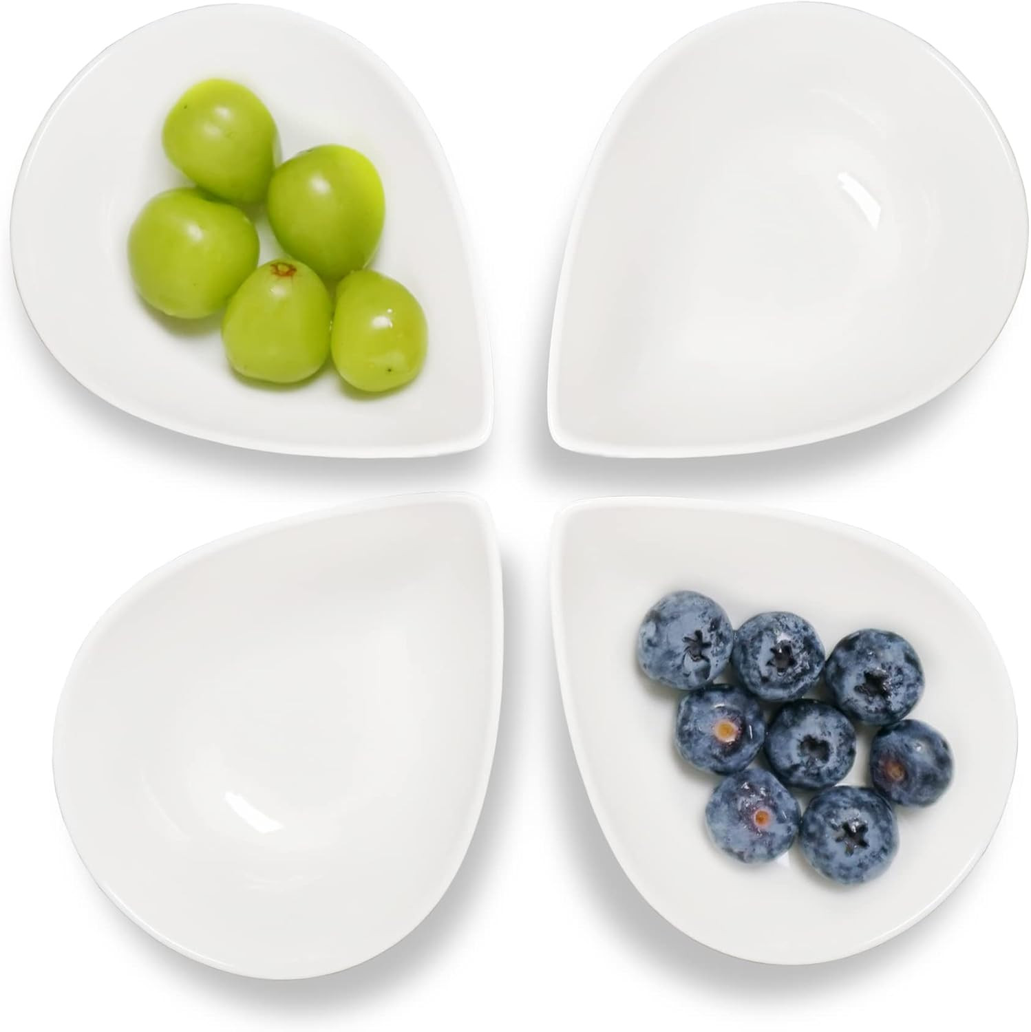 Keponbee Dipping Bowls Set,8 Oz White Ceramic Soy Sauce Dish, Porcelain Dip Bowls Set of 4,Small ... | Amazon (US)