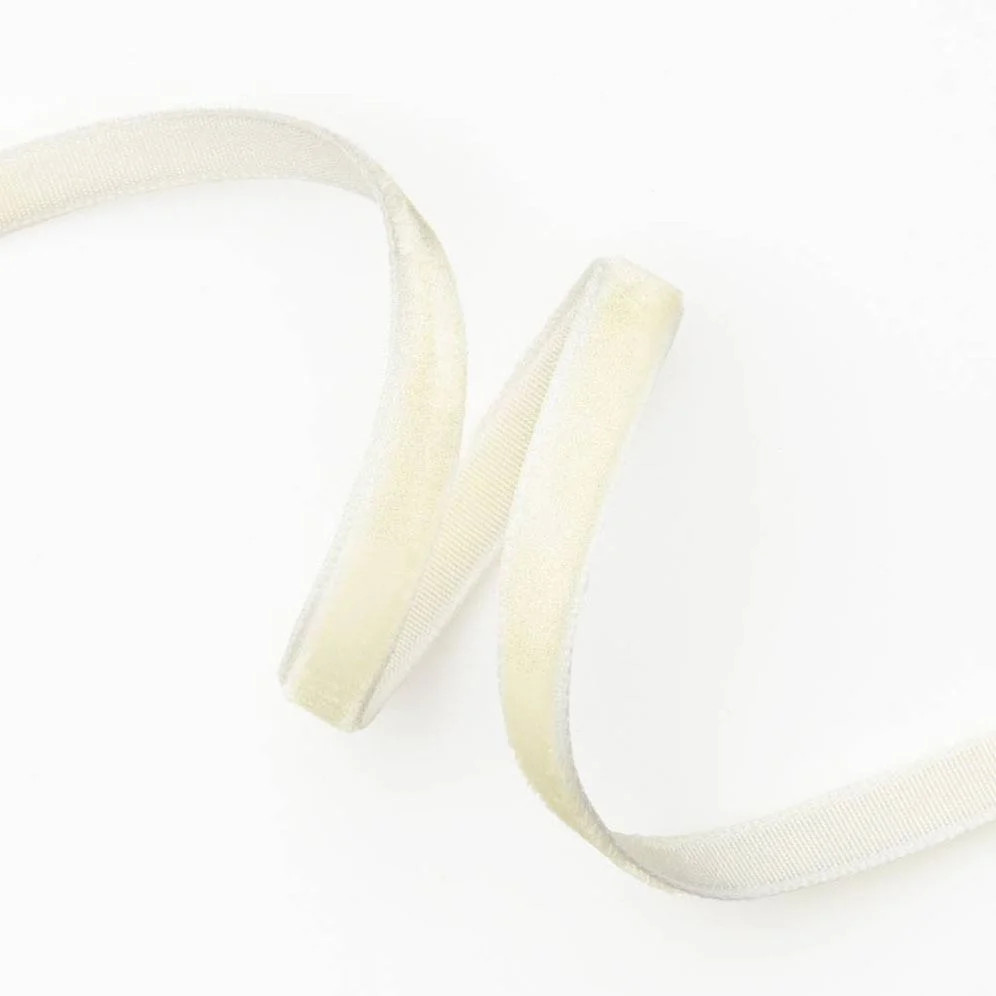 Cream Velvet Ribbon 1/4" 10 YD | Paper Source