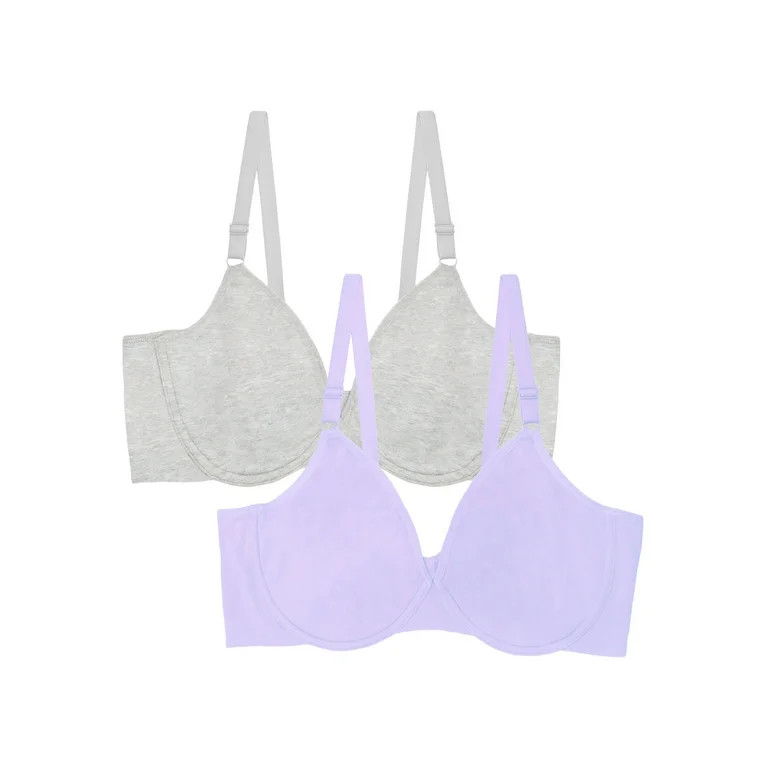 Fruit of the Loom Women's Cotton Stretch Extreme Comfort Bra, Style FT920, 2-Pack | Walmart (US)