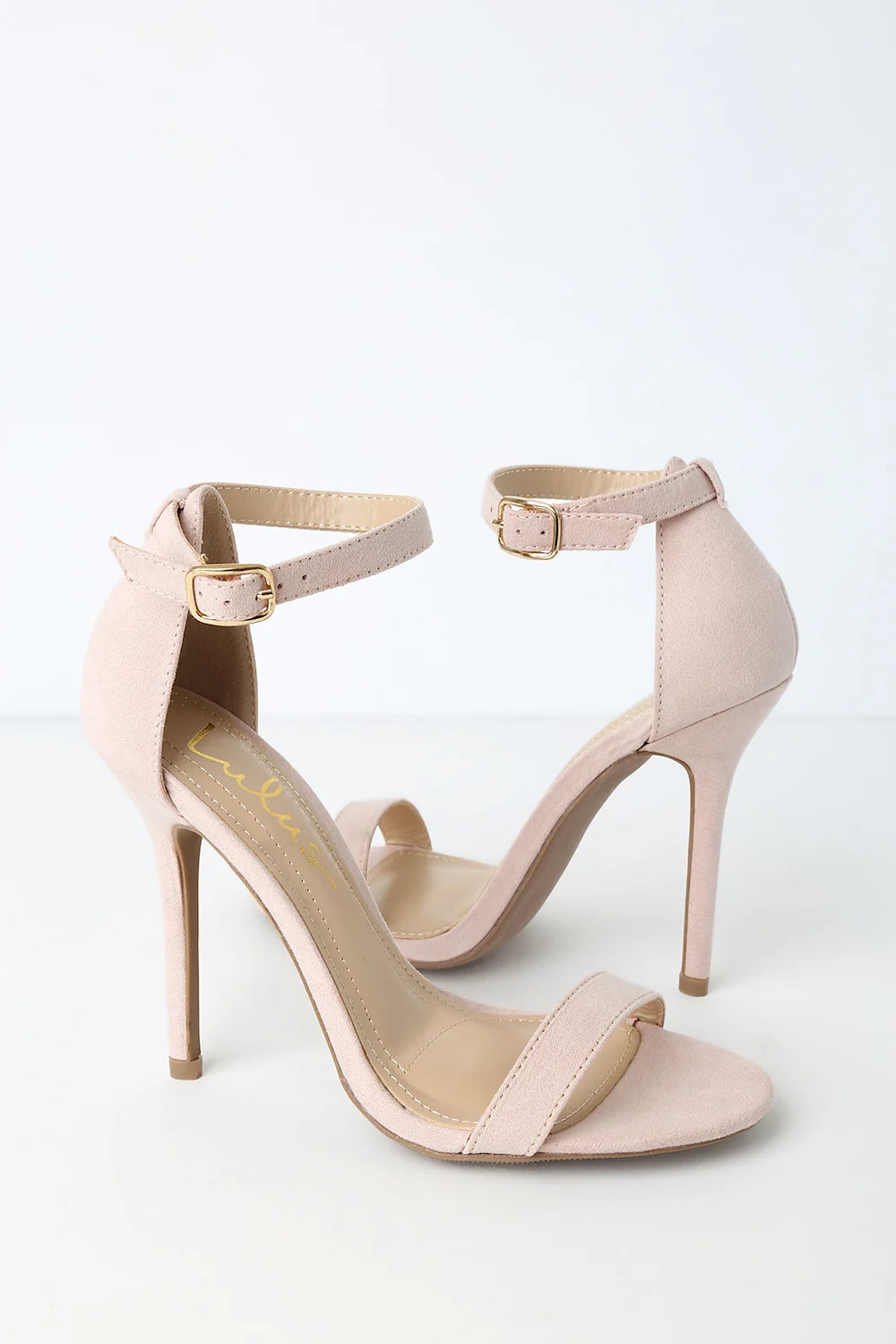 Elsi Nude Single Strap Heels | Lulus (US)