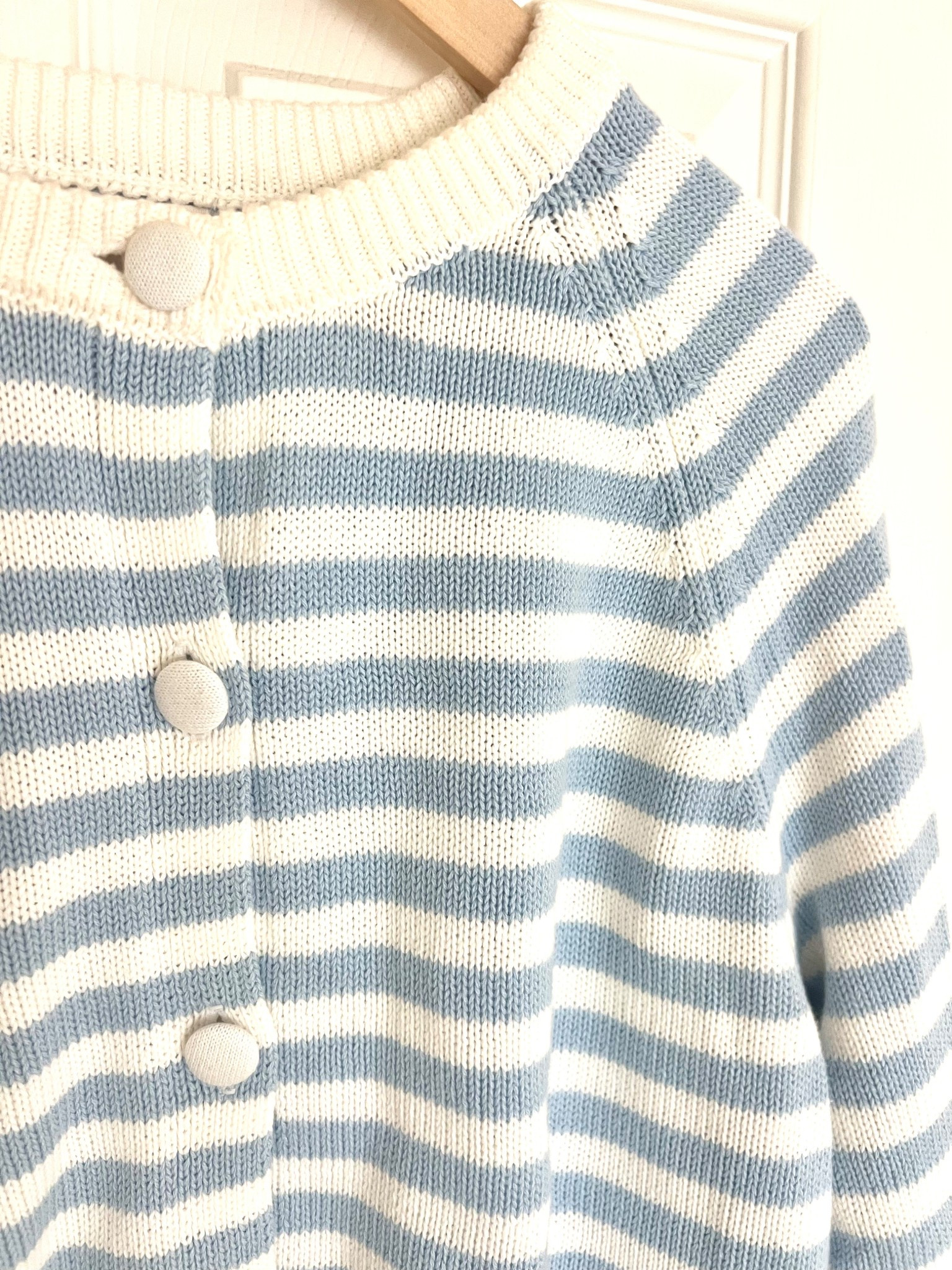 Spring Blues 🩵
… close-up of a current ‘on-repeat’. I love the fabric-covered buttons detail!



#LTKootd #LTKSeasonal