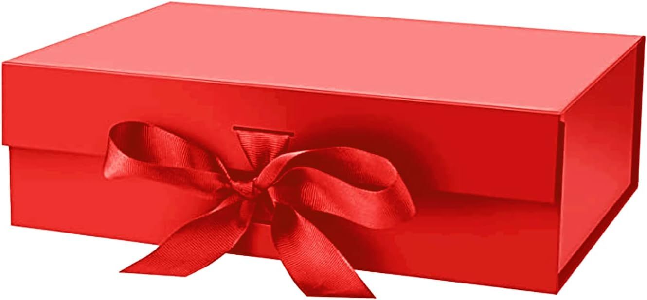 10.5" Large Gift Box with Magnetic Lid and Ribbon for Christmas,Valentine's day,Birthdays, Bridal... | Amazon (US)