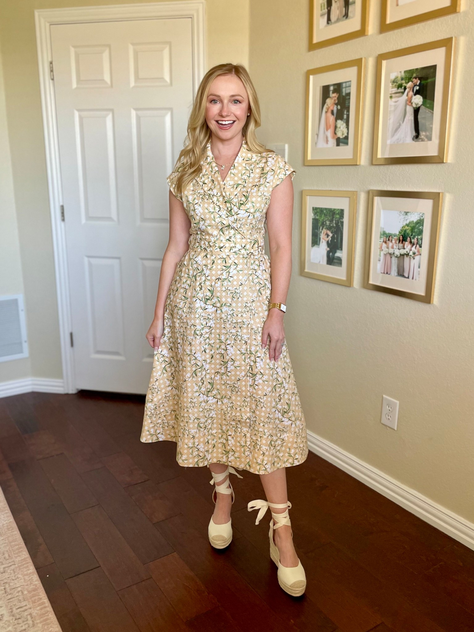 The sweetest spring dress! I love this silhouette. Wearing a 0 | yellow dress, floral dress, graduation dress, Easter dress, Mother’s Day dress 

#LTKSeasonal #LTKSaleAlert #LTKStyleTip