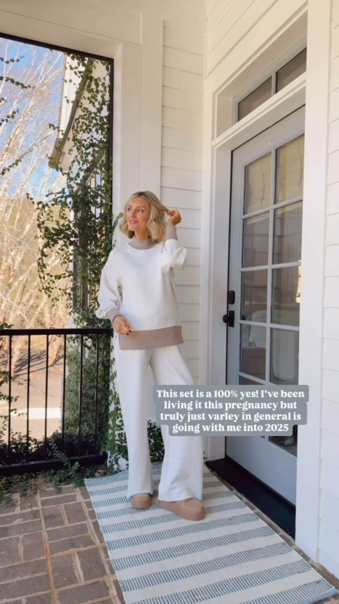 This matching set is so comfy 😍👏🏼 Varley pieces are a splurge, but totally worth it! I sized up in this set to accommodate the bump. 

Loverly Grey, Varley, matching set, lounge set, loungewear, travel outfit ideas 

#LTKBump #LTKSeasonal #LTKootd