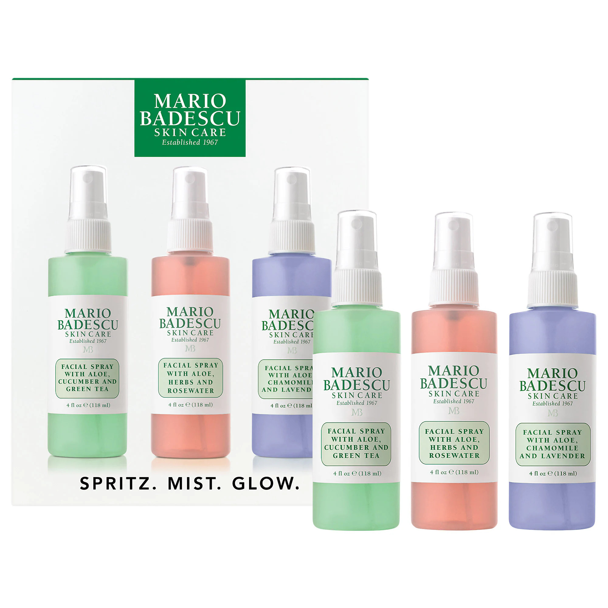 Mario Badescu Spritz. Mist. Glow. Facial Spray Trio | Sephora (US)