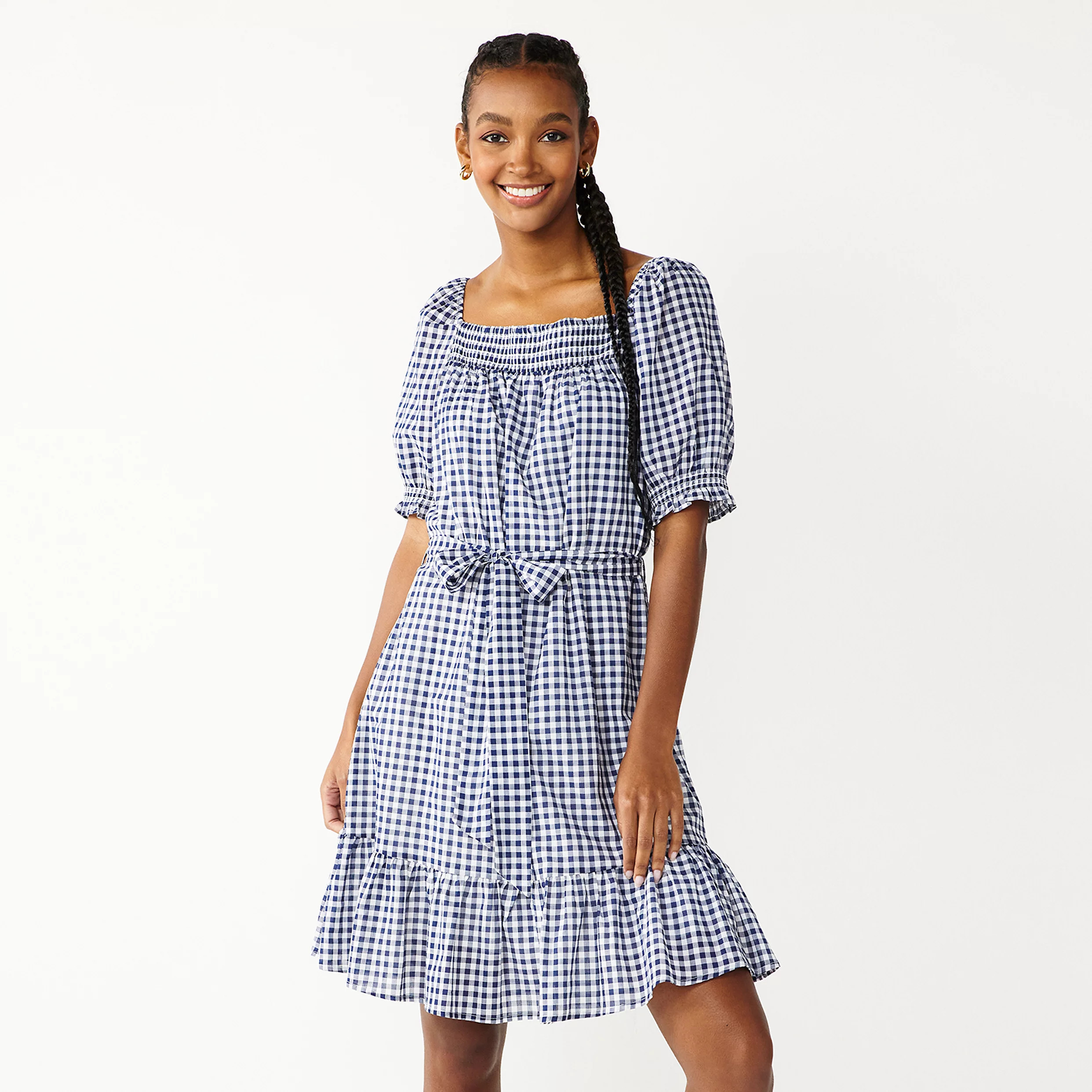 Women's DRAPER JAMES RSVP™ Smocked Neck Puff Sleeve Dress | Kohl's