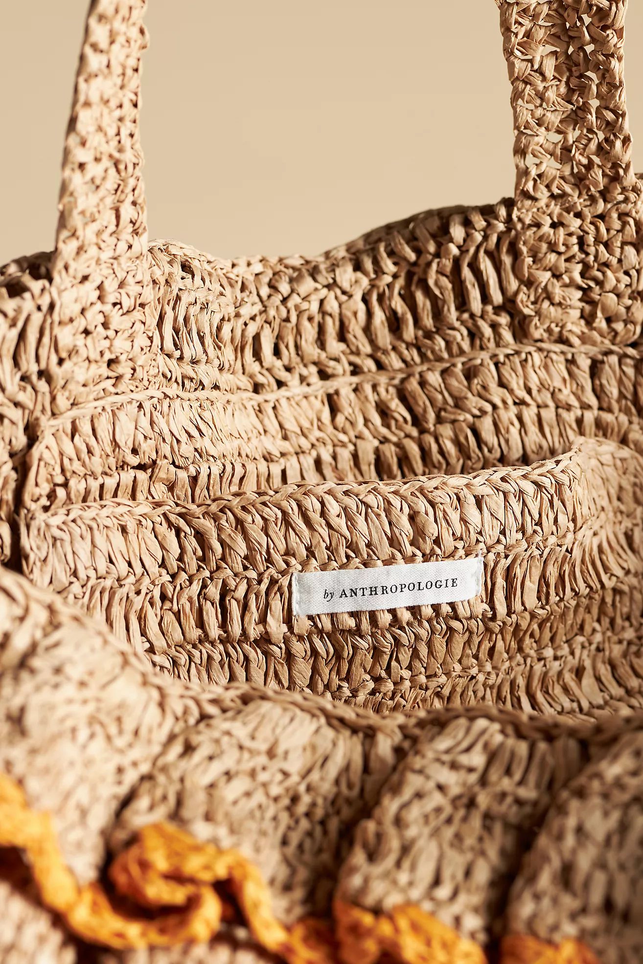 Multicolor Ruffled Straw Tote | Anthropologie (US)