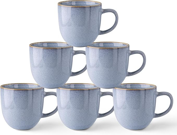 AmorArc 12oz Coffee Mugs, Ceramic Coffee Mugs set of 6 for Man, Woman, Dad, Mom, Modern Coffee Mu... | Amazon (US)