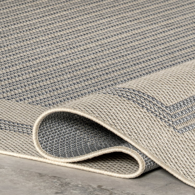 nuLOOM Antonella Bordered Solid Indoor/Outdoor Area Rug, 8' x 10', Beige | Walmart (US)