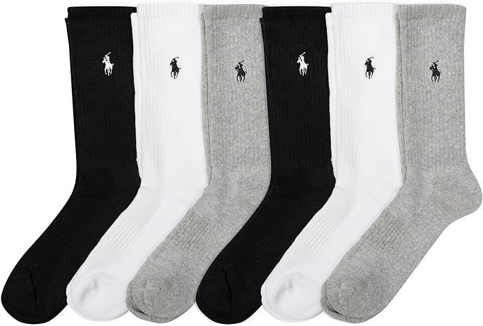 POLO RALPH LAUREN Women's Crew Sport Socks 6 Pack | Amazon (US)