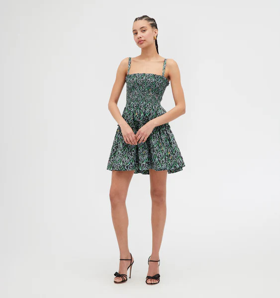 The Seraphina Mini Nap Dress - Black Lily of the Valley | Hill House Home