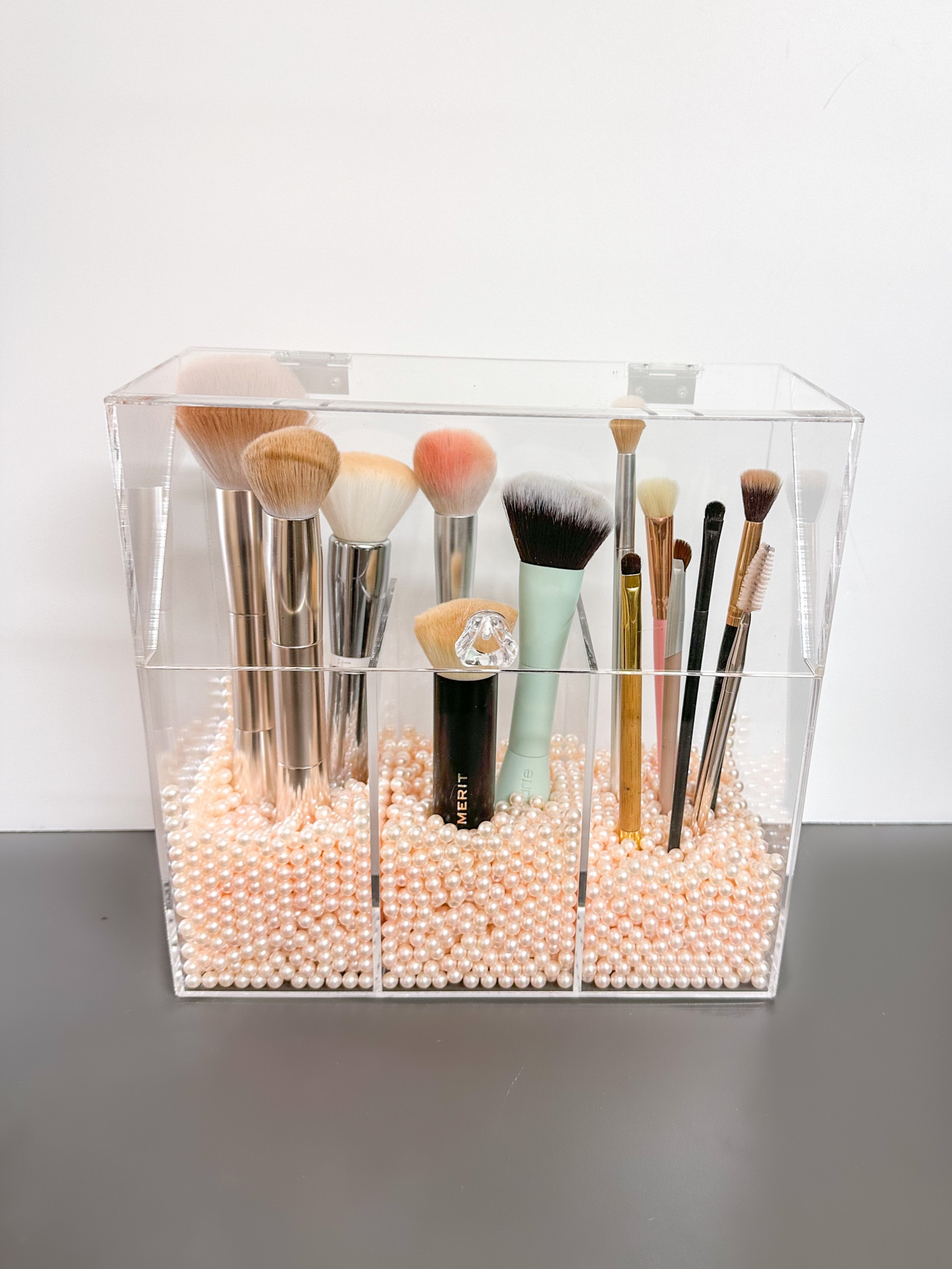 Amazon Brush Organizer must have! Aren’t the beads so cute?! A lid so your brush doesn’t get dirty too! Beauty, Vanity, Amazon, Makeup brushes!

#LTKstyletip #LTKbeauty #LTKhome