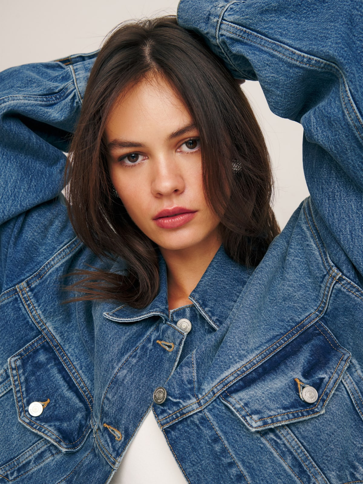 Brooks Oversized Denim Jacket | Reformation (Global)