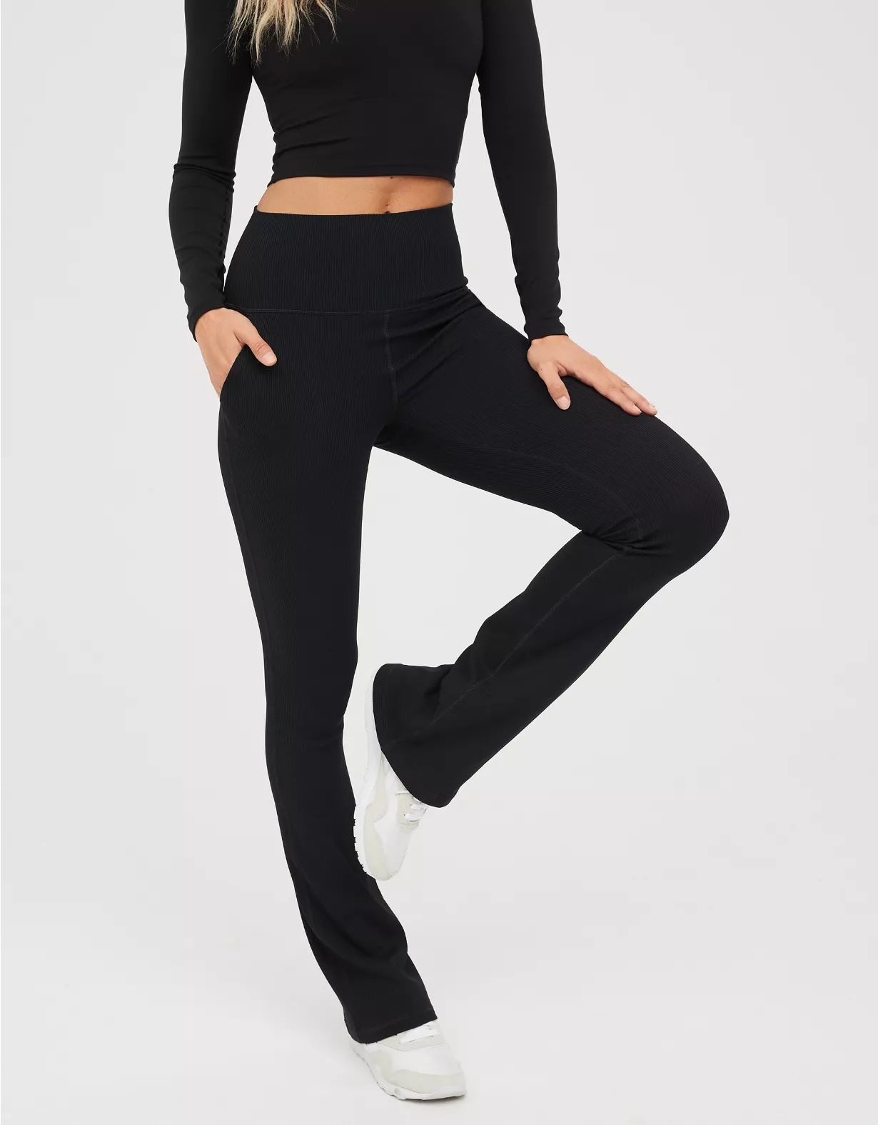 OFFLINE By Aerie Ribbed Bootcut Legging | Aerie