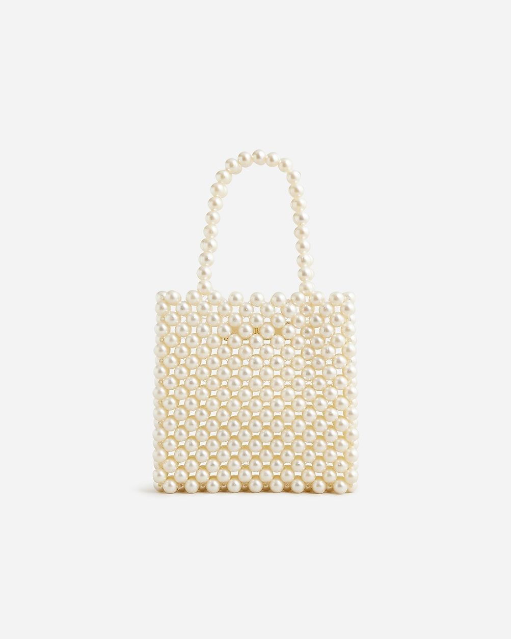 Hand-beaded faux-pearl mini bag | J. Crew US