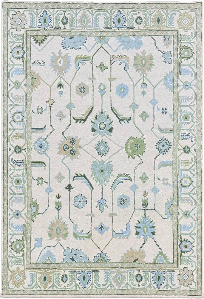 Allen Home Lori Area Rug - 8’ x 10' – Handmade Wool Area Rugs –Green & Beige – Rugs for L... | Amazon (US)