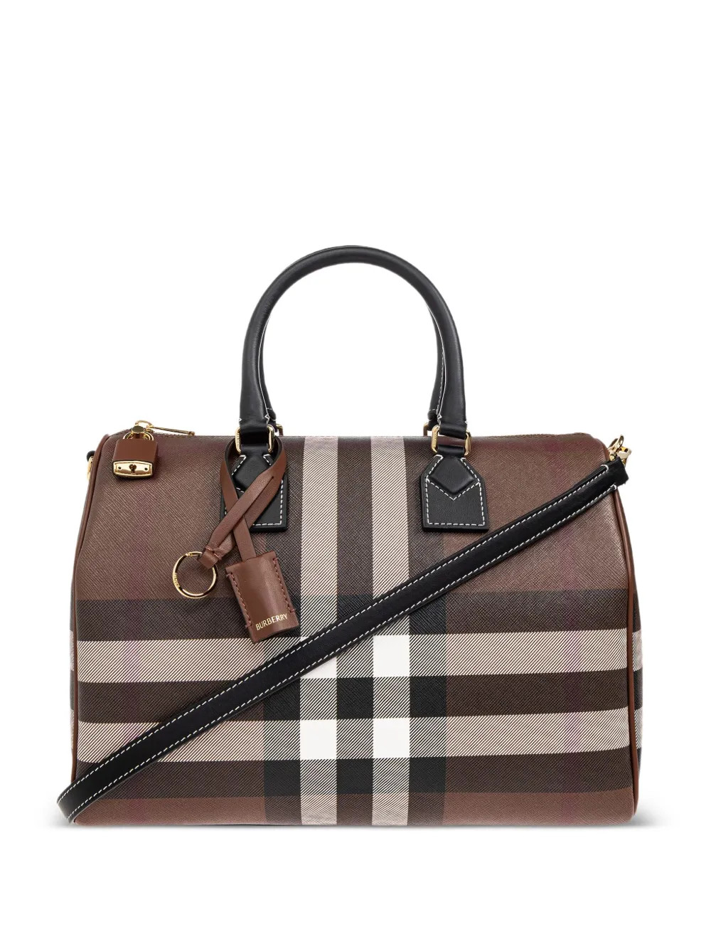 Burberry Medium Check Satchel Bag | Brown | FARFETCH | Farfetch Global