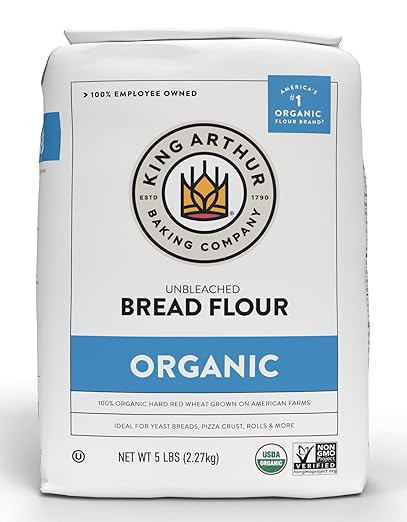 King Arthur Unbleached Organic Bread Flour - High Protein 12.7% for Lofty Yeasted Breads, Non-GMO... | Amazon (US)