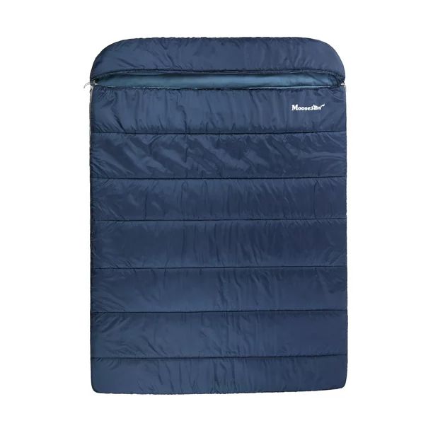Moosejaw Double Snoozilla XL Sleeping Bag, 30-Degree, 86" x 66", Adult, Blue | Walmart (US)