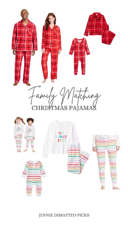 Family matching, pajamas, sleepwear, two pieces, onesie, stripes, colorful, plaid, traditional, Christmas, holiday 

#LTKSeasonal #LTKHoliday #LTKfamily