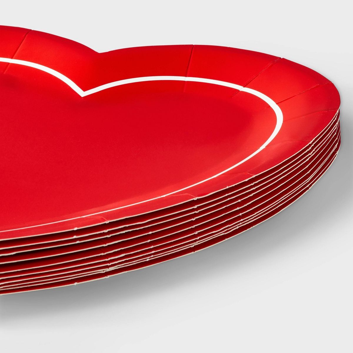10ct Disposable Valentine Heart Shaped Plate - Spritz™ | Target