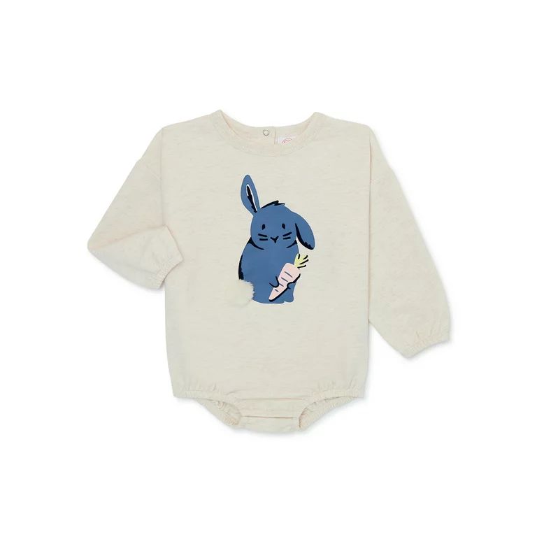 Wonder Nation Baby Boy Bunny Bodysuit, Sizes 0-24 Months | Walmart (US)